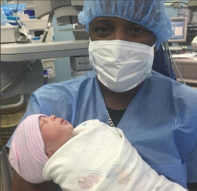 Eben and his new son, Joshua.