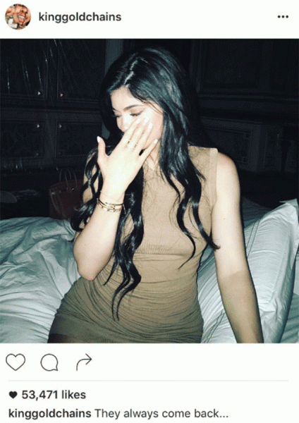 Screenshot of Tyga's post on Instagram