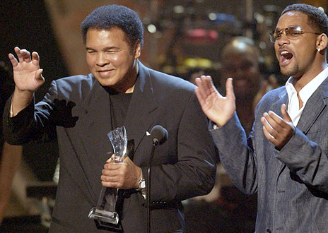 Muhammad Ali and Will Smith at the 2nd Annual BET Awards which held at Kodak Theater in Hollywood, California on June 25, 2002. Photo Michael Caulfield/WireImage