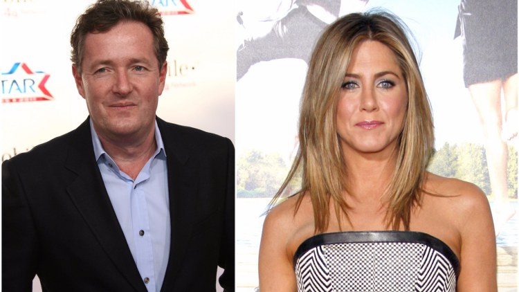Piers Morgan and Jennifer Aniston