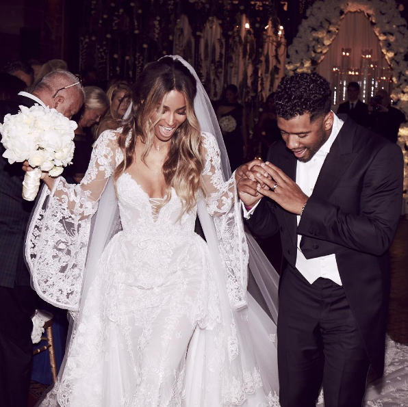 After marriage, it's bedroom duties next for Ciara and Russell Wilson. Photo: Instagram