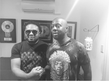Cobhams Asuquo meets idol, Wyclef Jean.