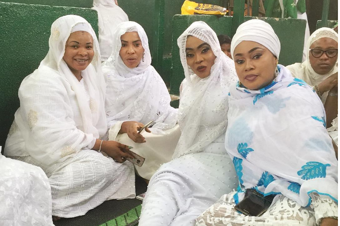 Nollywood actresses Dayo Amusa, Fathia Balogun and Tayo Odueke attend a Ramadan funtion. Photo: IG