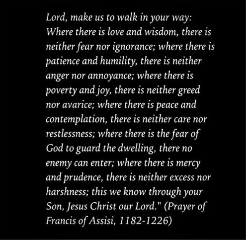 Genevieve's prayerful message.