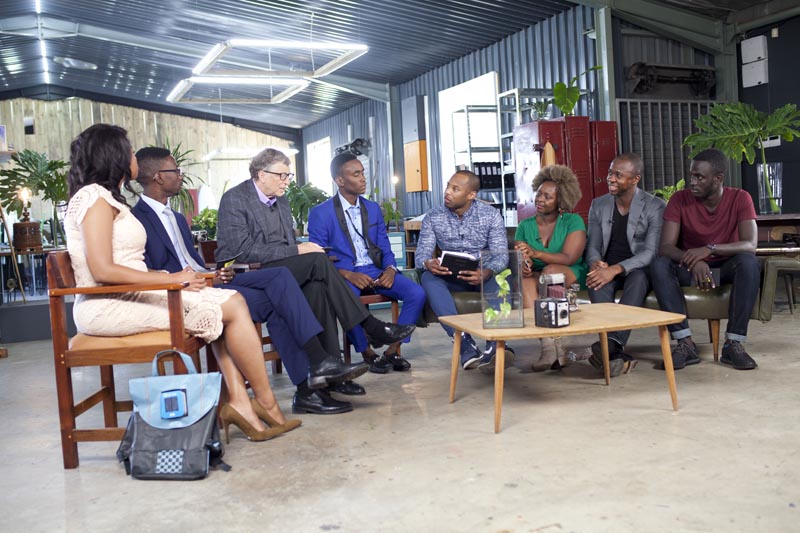 The Panelists with Bill Gates