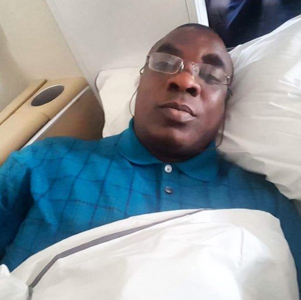 Fuji Legend, K1 write aboard a flight from New York via Frankfurt to Lagos, Nigeria