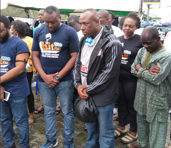 A Cross Section of Hit FM's Staff Paying Tribute to late Nnaemeka Frank Umeh.