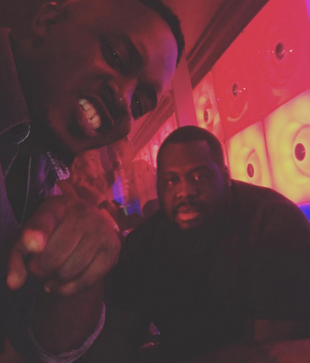 Rel Carter and MI Abaga at a night club in Lagos