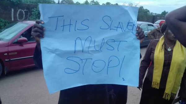Staff with placards 3