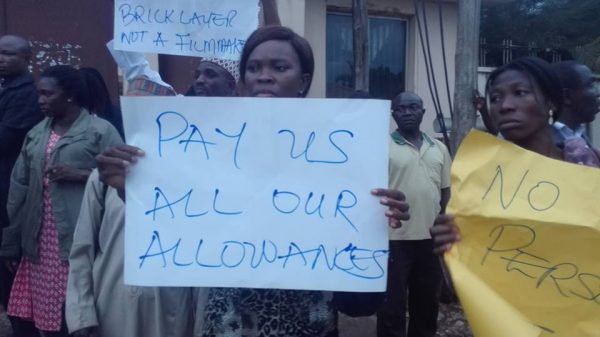 Staff with placards 7