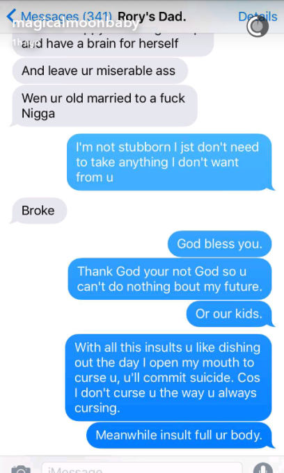 Davido and Sophia Momodu text rants