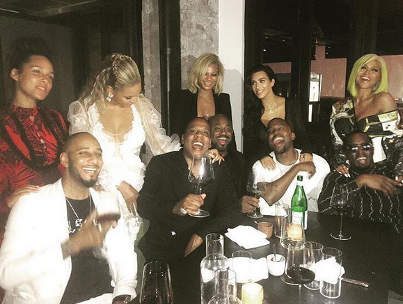 Swizz Beatz, Alicia Keys, Beyonce, Jay Z, Kanye West, Kim Kardashian, Diddy and Cassie