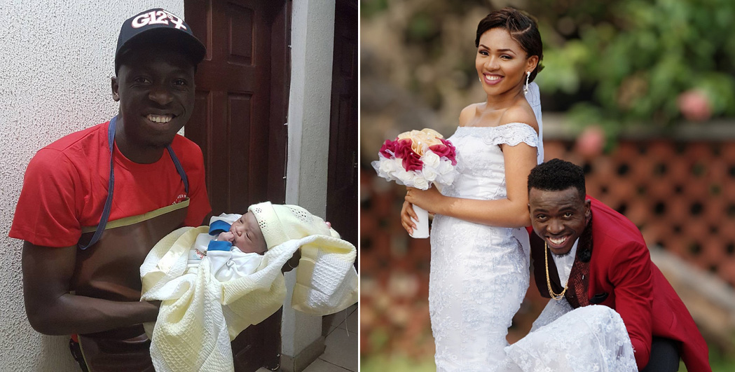 Akpororo welcomes child with wife, 10 months after their marriage. Credit: Various