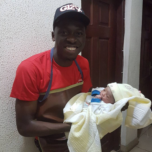 Akpororo welcomes child with wife, 10 months after their marriage. Credit: IG
