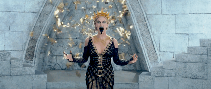 Theron played the role of Queen Navenna in 'The Huntsman: Winter's War'. Credit: Pintrest