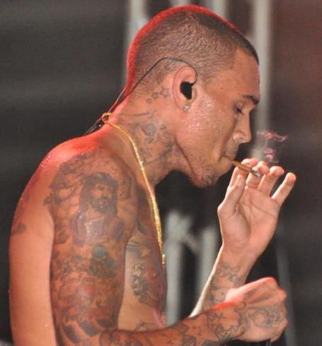 Chris doesn't hide his love for smoking 'weed'