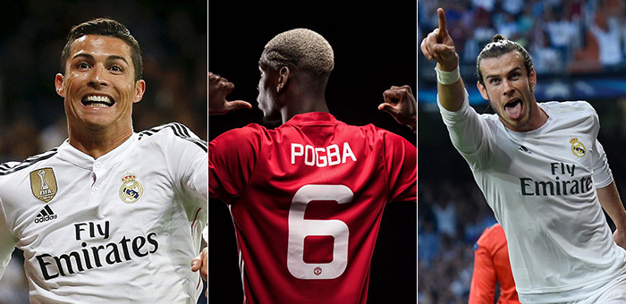 Ronaldo, Pogba, Bale