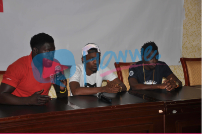 Patoranking speaking at a Press Conference in Uganda. Photo: Howwe.Biz.