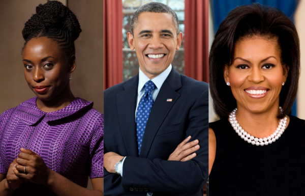 Chimamanda Adichie, Barack Obama and Michelle.