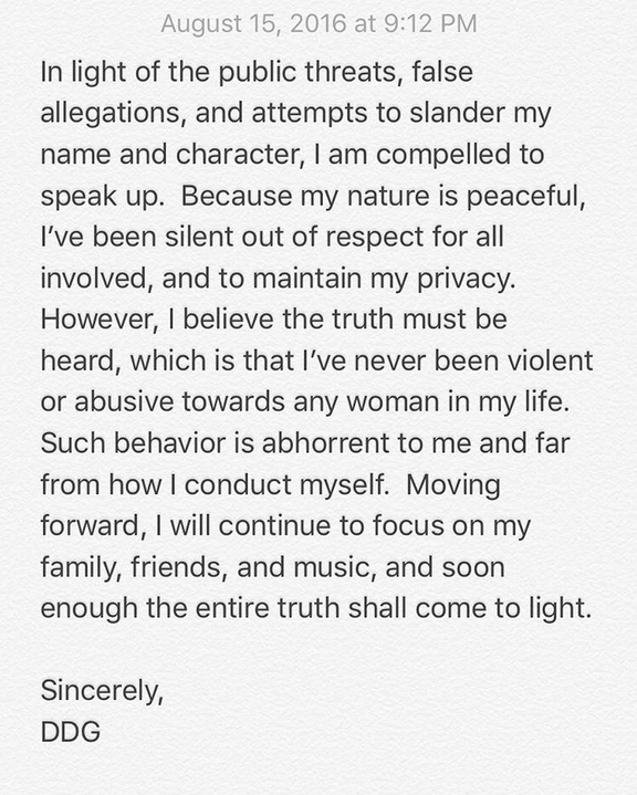 Dot Da Genius statement