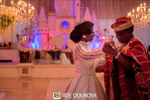 The bride dancing with her father