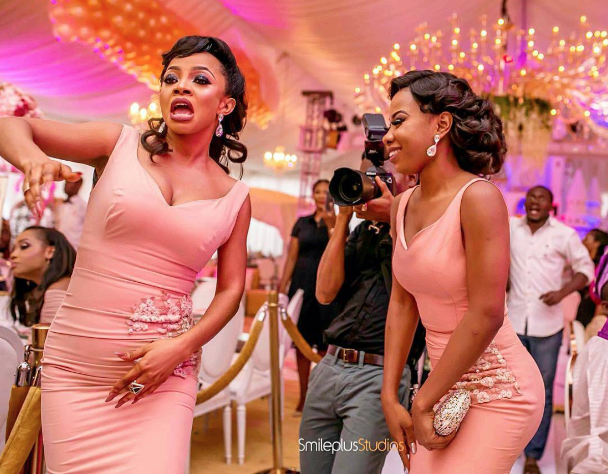 Bridesmaids Toke Makinwa and Mo'Cheddah