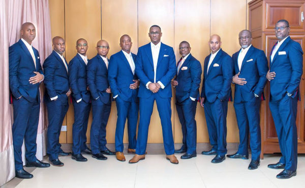 The groom and his men