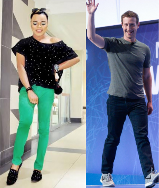 Bobrisky and Mark Zuckerberg