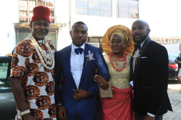 RMD, Ireti Doyle and Banky W in The Wedding Party