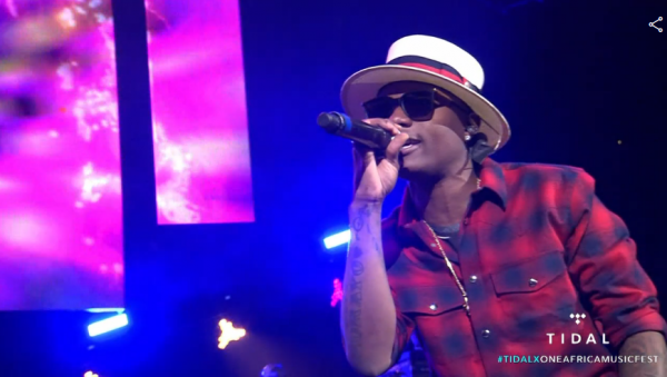 Wizkid performing at the One Music Africa festival