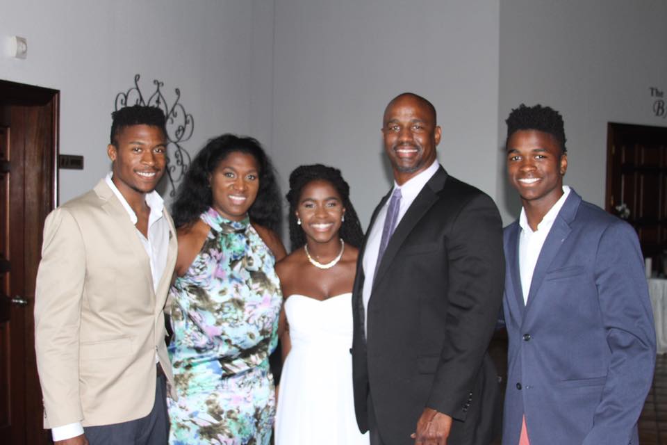 Antonio Armstrong with his family.