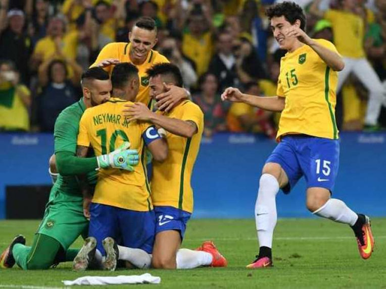 Brazil has won first Olympics Men's soccer gold medal in history. Credit: AP