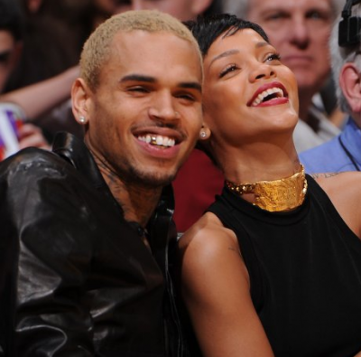 Chris and Rihanna