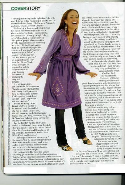 A slim Caroline in an interview with True Love Magazine. Photo: naijagal