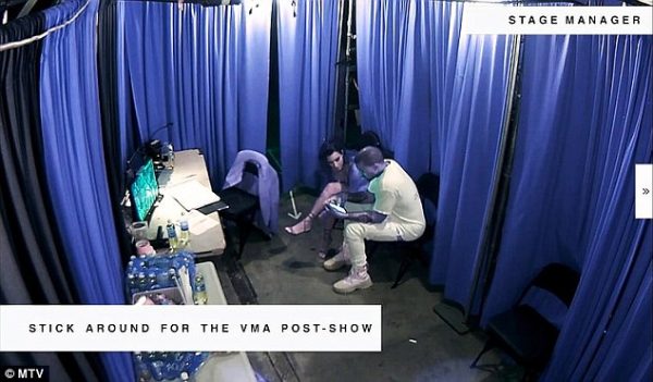 kim and kanye backstage