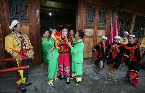 A bride in the Tujia tribe must cry for an hour everyday in the month before her wedding.