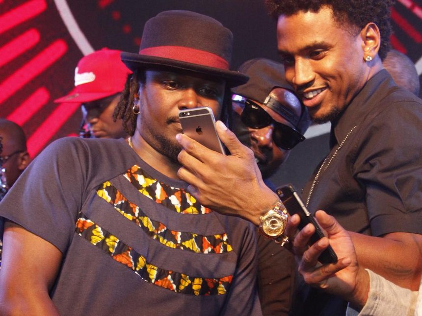 Trey Songz with Kenyan rapper, Nyashinski