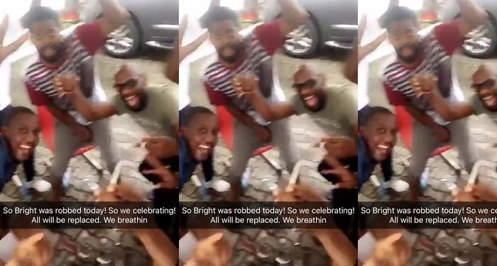 It's only in Nigeria that we celebrate robbery. LOL! Credit: Snapchat