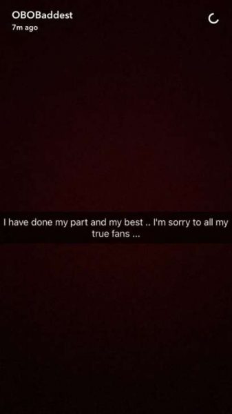 Davido rants on Snapchat
