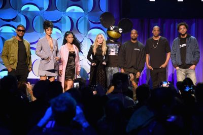 Jay Z, Kanye West, Rihanna, Beyonce, Usher at the TIDAL launch.