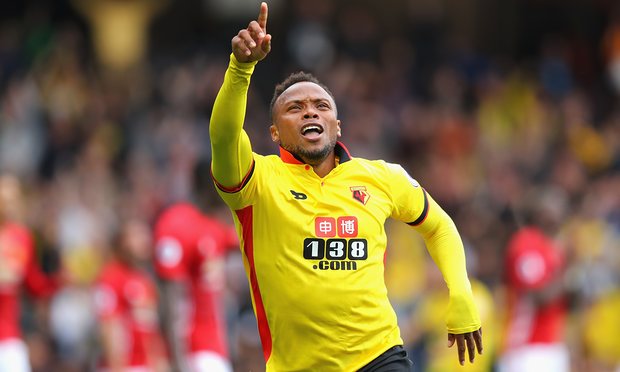 Juan Camilo Zuniga celebrates scoring his sides second goal. Credit: Richard Heathcote/Getty Images