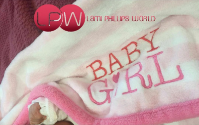 Lami Phillips welcome baby girl