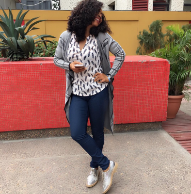 Toke rocks those shoes with style