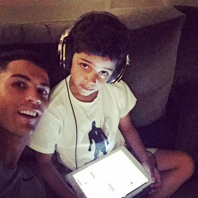 Cristiano Ronaldo and son