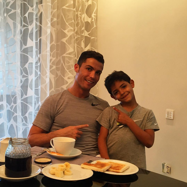 Cristiano Ronaldo and son