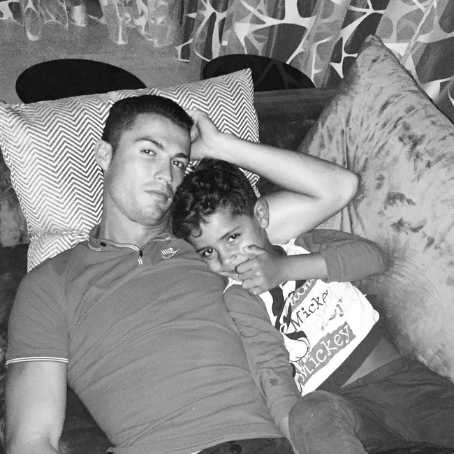 The couch snuggle. Some dad and me time!