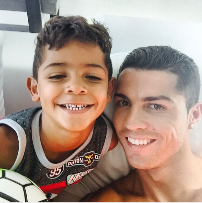 Cristiano Ronaldo and son