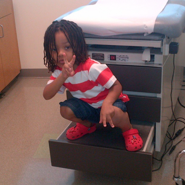 Peter and Lola Okoye's son, Cameron