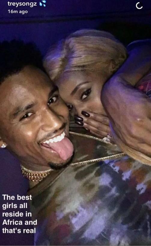 Trey was also seen with Mdee in one of his snaps