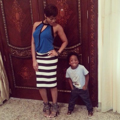 Adaeze and her son are twinning here